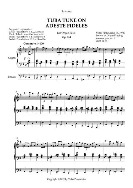 Tuba Tune On Adeste Fideles, Op. 161 (Organ Solo) By Vidas Pinkevicius